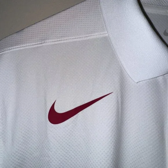 Nike Pro Elite Qatar Team Issue Dri-FIT Polo Shirt White Men’s M CT0758-100 NEW